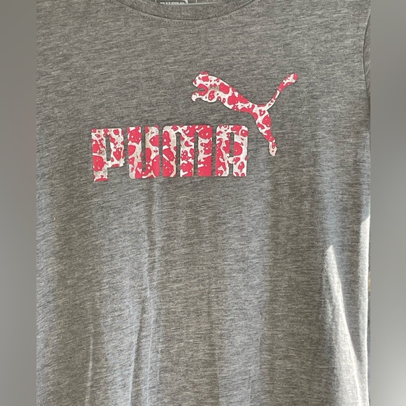 Puma szS Ladies Grey T-Shirt with Silver & Pink Logo on front - Picture 2 of 10
